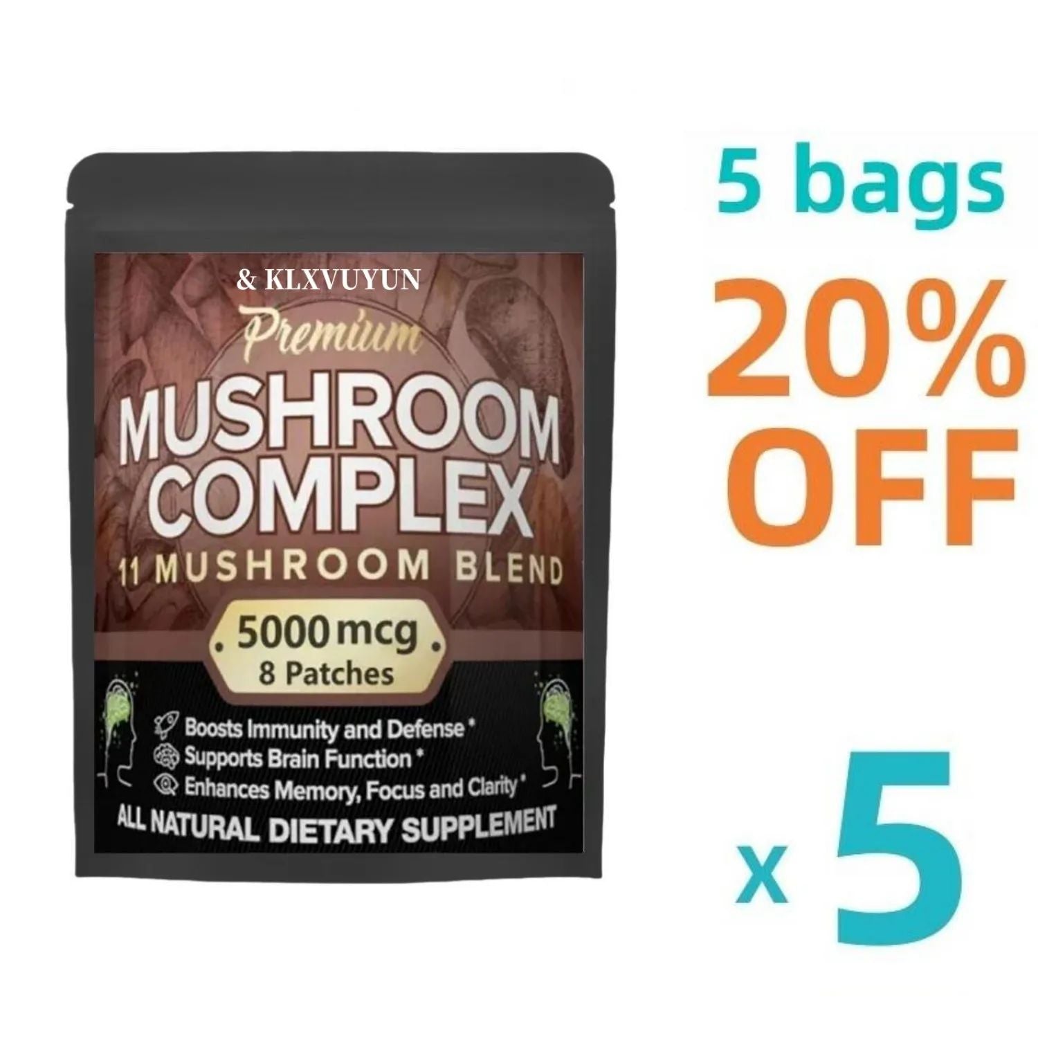 7 misturas de cogumelos de leões Cordyceps, Chaga, Reishi, cauda de peru, Maitak