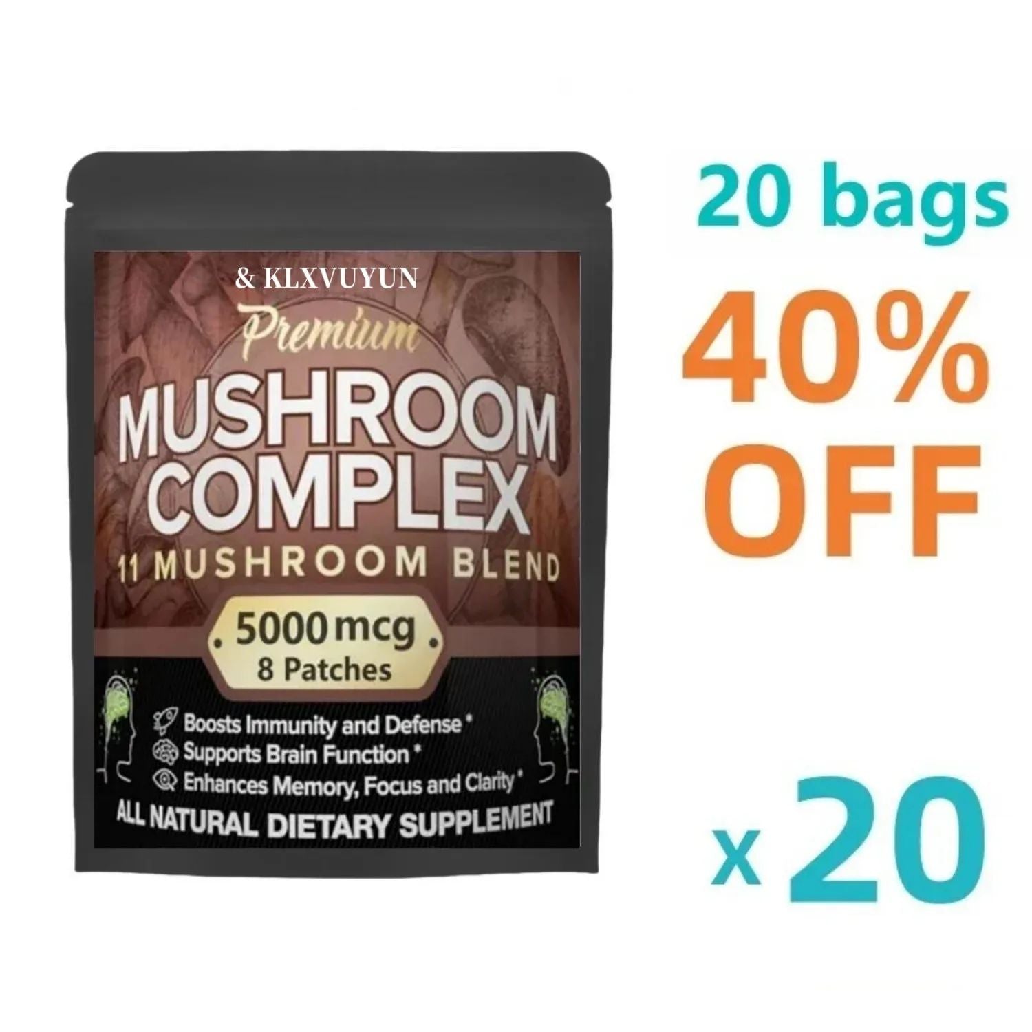 7 misturas de cogumelos de leões Cordyceps, Chaga, Reishi, cauda de peru, Maitak
