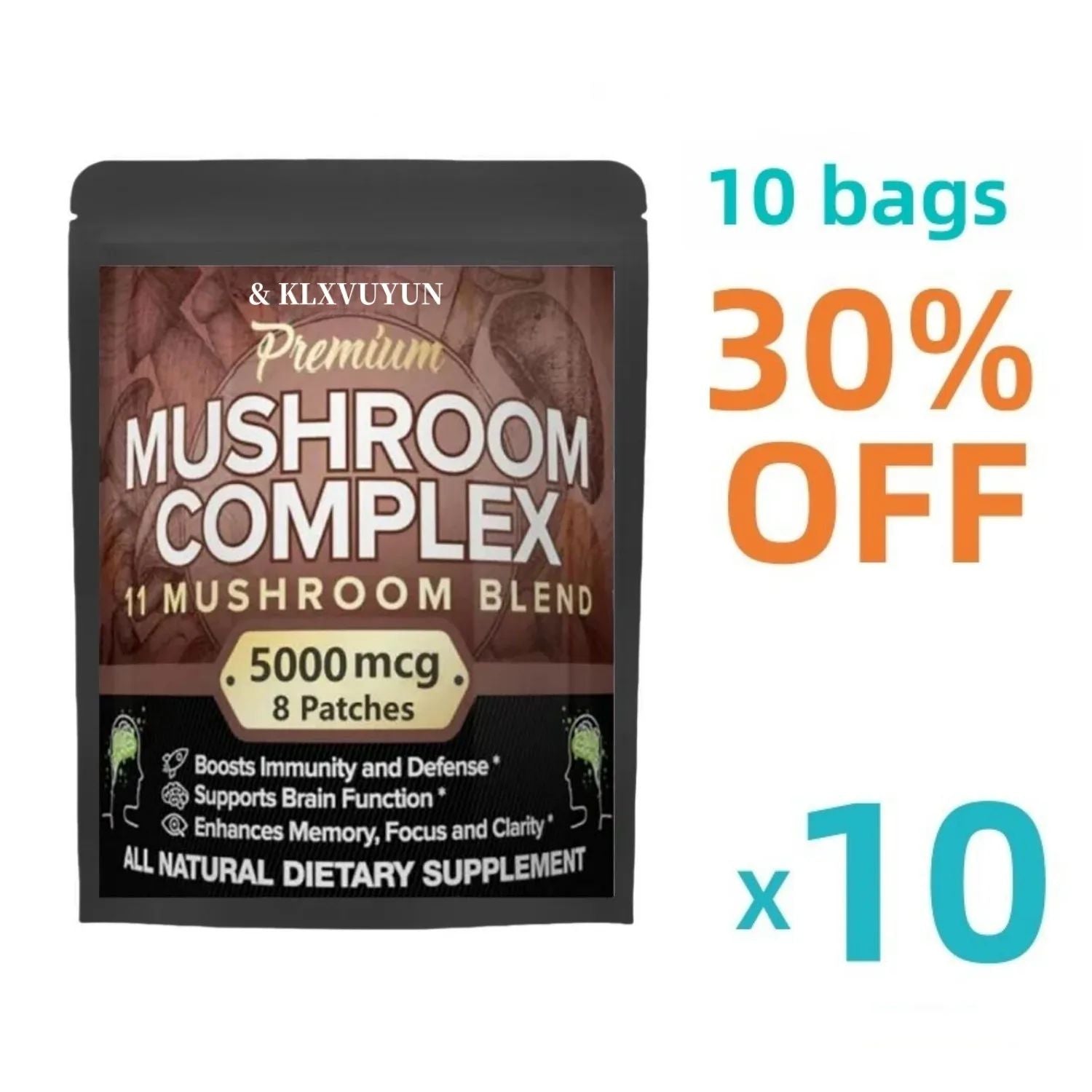 7 misturas de cogumelos de leões Cordyceps, Chaga, Reishi, cauda de peru, Maitak